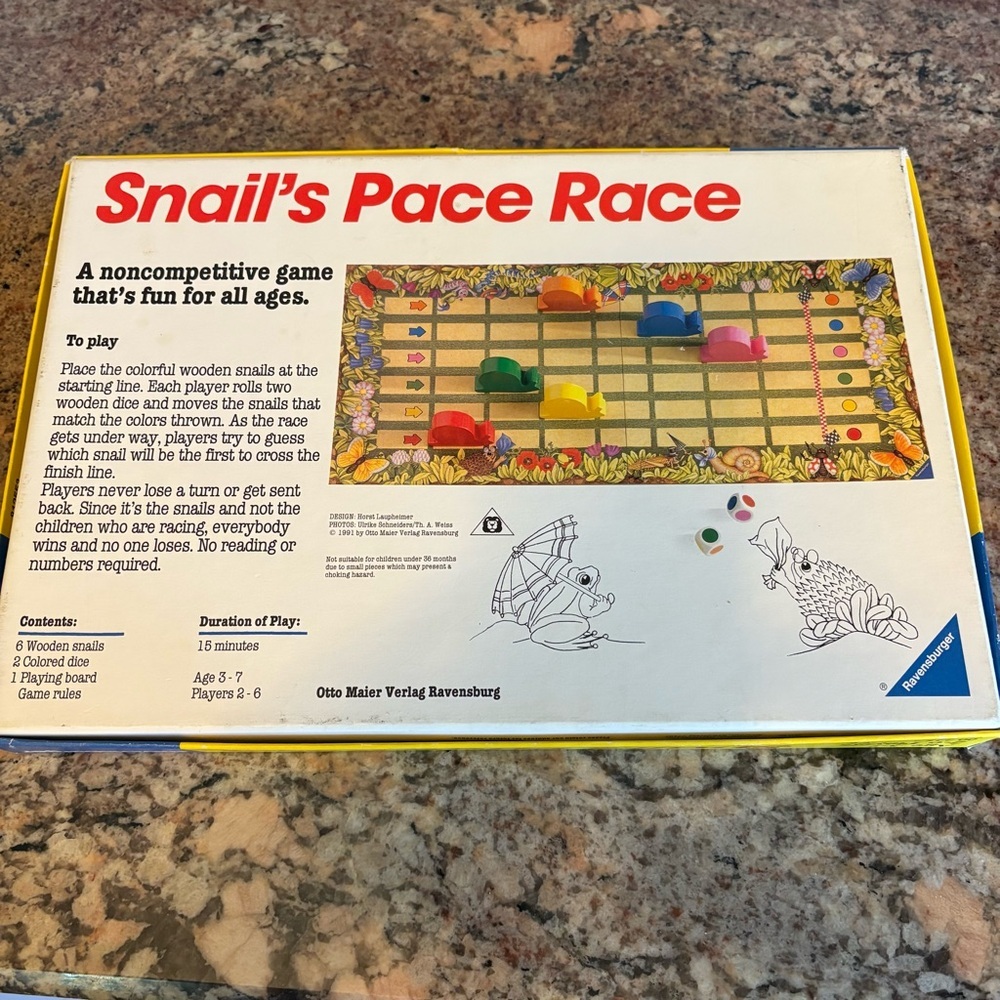 Vintage Ravensburger Snail's Pace Race Family Board Game - Multicolor - Picture 2 of 7